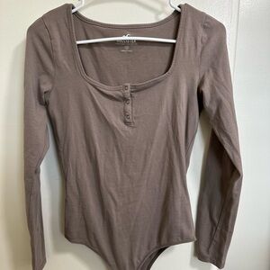 Hollister Women's Brown Long Sleeve bodysuit